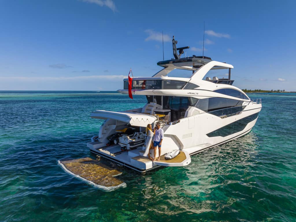 pearl 72 rear view - pearl yachts